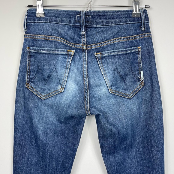 MOTHER High Rise Waisted Looker Flowers From the Storm Wash Skinny Jeans Size 24 - Picture 6 of 16
